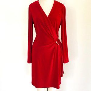 Laundry by Shelli Segal Red Wrap Dress